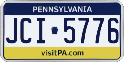 PA license plate JCI5776