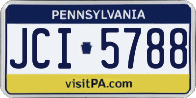 PA license plate JCI5788