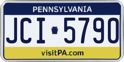 PA license plate JCI5790