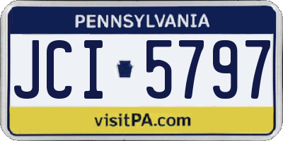 PA license plate JCI5797