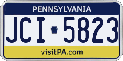 PA license plate JCI5823