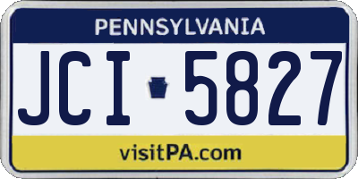 PA license plate JCI5827