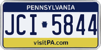 PA license plate JCI5844
