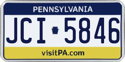 PA license plate JCI5846