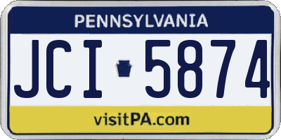 PA license plate JCI5874