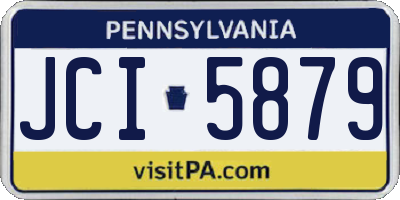 PA license plate JCI5879
