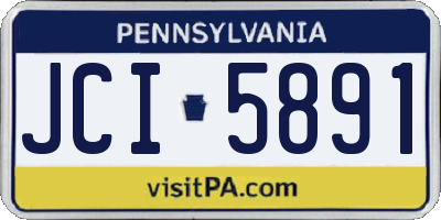 PA license plate JCI5891