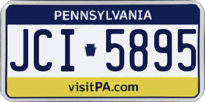 PA license plate JCI5895