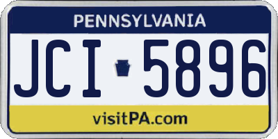 PA license plate JCI5896
