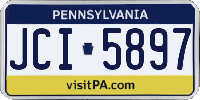 PA license plate JCI5897