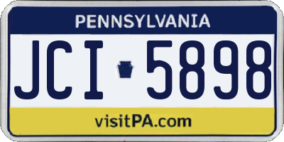 PA license plate JCI5898