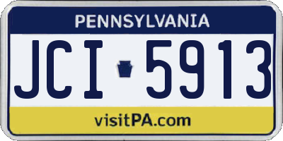 PA license plate JCI5913