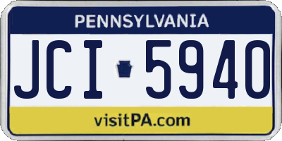 PA license plate JCI5940