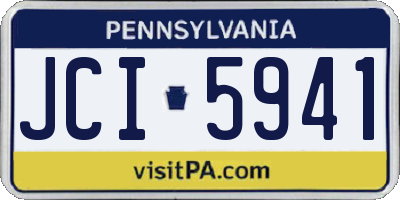 PA license plate JCI5941