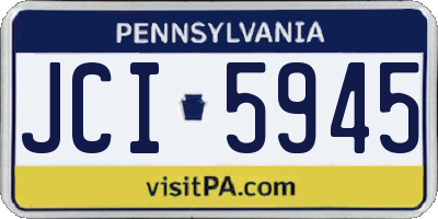 PA license plate JCI5945