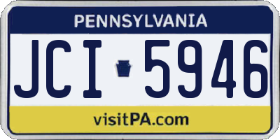 PA license plate JCI5946