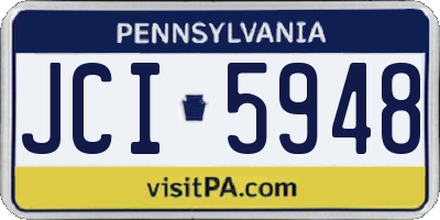 PA license plate JCI5948