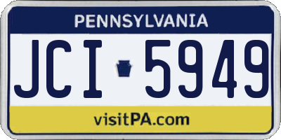 PA license plate JCI5949