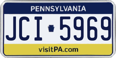 PA license plate JCI5969