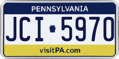 PA license plate JCI5970