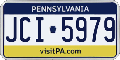 PA license plate JCI5979