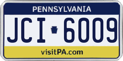 PA license plate JCI6009