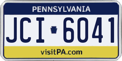 PA license plate JCI6041