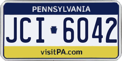 PA license plate JCI6042
