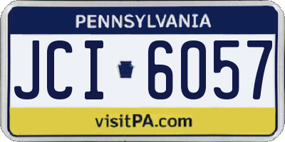 PA license plate JCI6057