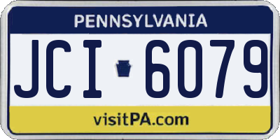 PA license plate JCI6079