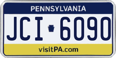 PA license plate JCI6090