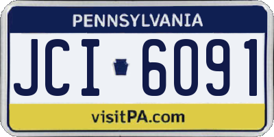 PA license plate JCI6091