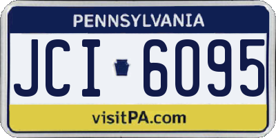 PA license plate JCI6095