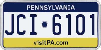 PA license plate JCI6101