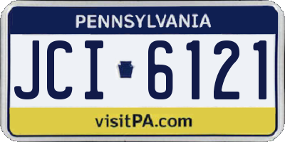PA license plate JCI6121