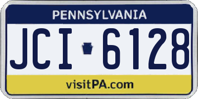 PA license plate JCI6128