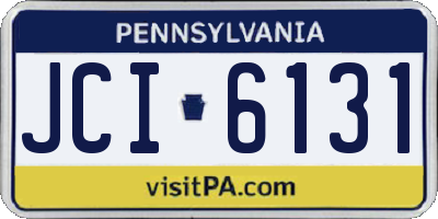 PA license plate JCI6131