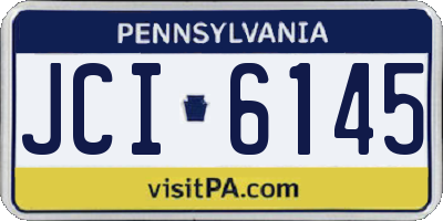 PA license plate JCI6145