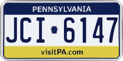 PA license plate JCI6147