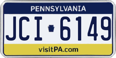 PA license plate JCI6149