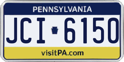 PA license plate JCI6150