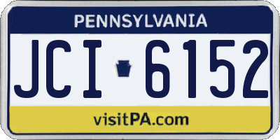 PA license plate JCI6152
