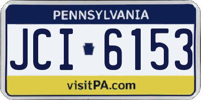 PA license plate JCI6153