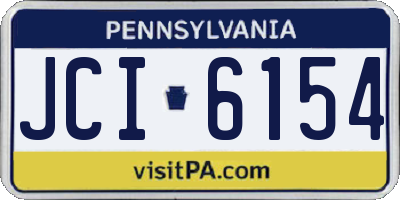 PA license plate JCI6154