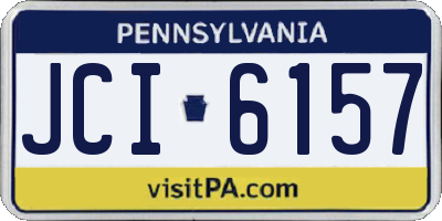 PA license plate JCI6157