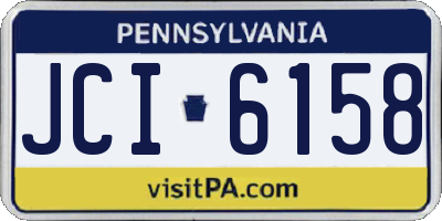 PA license plate JCI6158