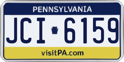PA license plate JCI6159