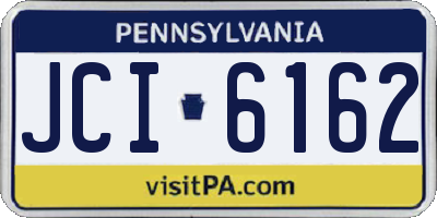 PA license plate JCI6162
