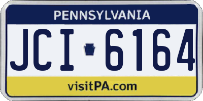 PA license plate JCI6164