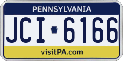 PA license plate JCI6166